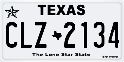 TX license plate CLZ2134