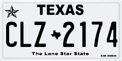 TX license plate CLZ2174