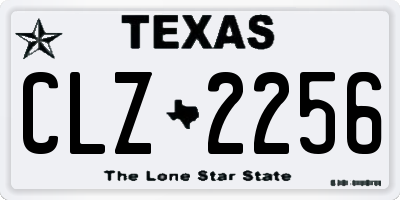 TX license plate CLZ2256