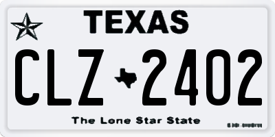 TX license plate CLZ2402
