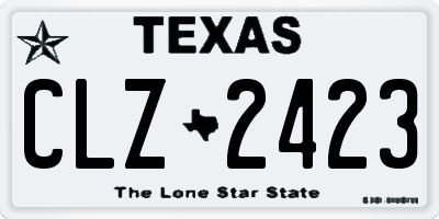 TX license plate CLZ2423