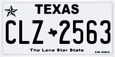 TX license plate CLZ2563