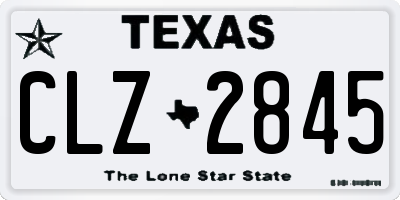 TX license plate CLZ2845