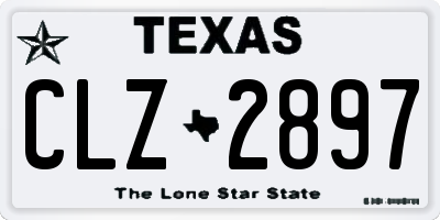 TX license plate CLZ2897