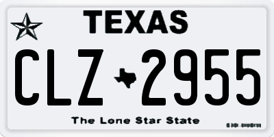 TX license plate CLZ2955