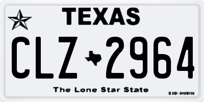 TX license plate CLZ2964