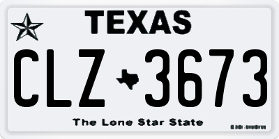 TX license plate CLZ3673
