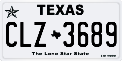 TX license plate CLZ3689