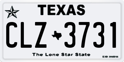 TX license plate CLZ3731