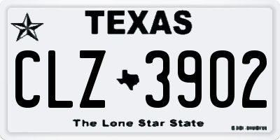 TX license plate CLZ3902