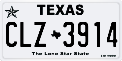 TX license plate CLZ3914