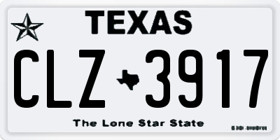 TX license plate CLZ3917