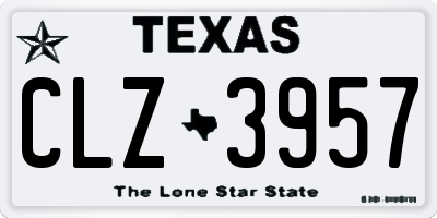 TX license plate CLZ3957