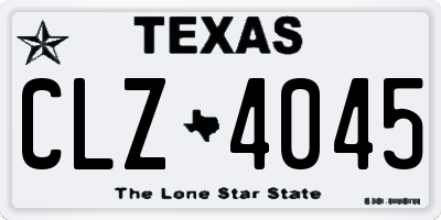 TX license plate CLZ4045