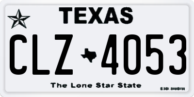 TX license plate CLZ4053
