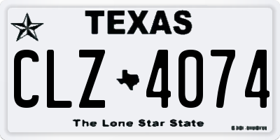 TX license plate CLZ4074
