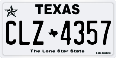 TX license plate CLZ4357