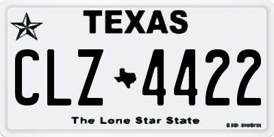 TX license plate CLZ4422