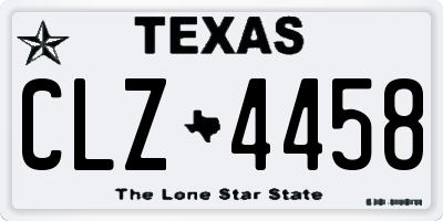 TX license plate CLZ4458