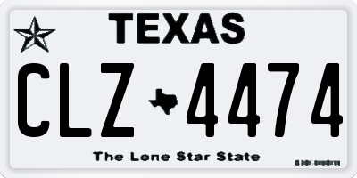 TX license plate CLZ4474