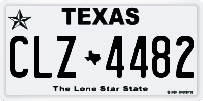 TX license plate CLZ4482