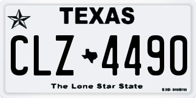 TX license plate CLZ4490