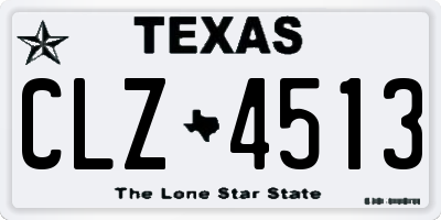 TX license plate CLZ4513