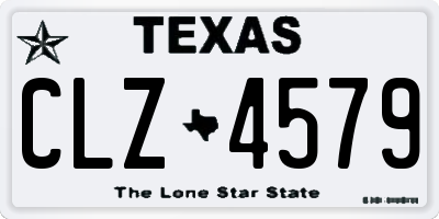 TX license plate CLZ4579