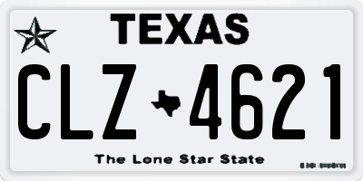 TX license plate CLZ4621