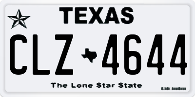 TX license plate CLZ4644