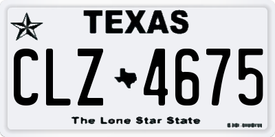 TX license plate CLZ4675