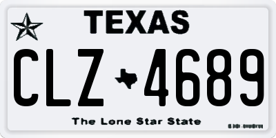 TX license plate CLZ4689