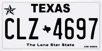 TX license plate CLZ4697