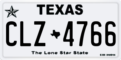 TX license plate CLZ4766