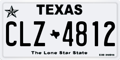 TX license plate CLZ4812