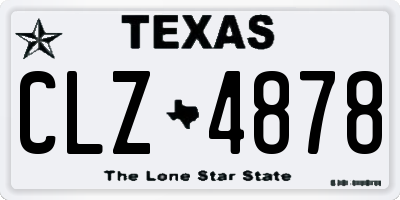 TX license plate CLZ4878