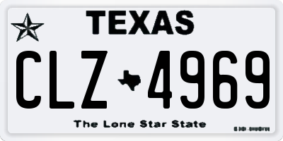 TX license plate CLZ4969