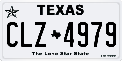 TX license plate CLZ4979