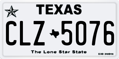 TX license plate CLZ5076