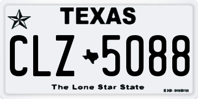TX license plate CLZ5088