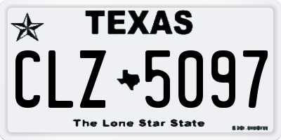 TX license plate CLZ5097