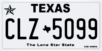 TX license plate CLZ5099