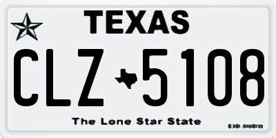TX license plate CLZ5108