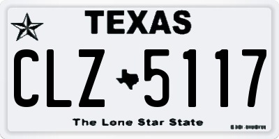 TX license plate CLZ5117