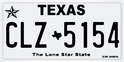 TX license plate CLZ5154