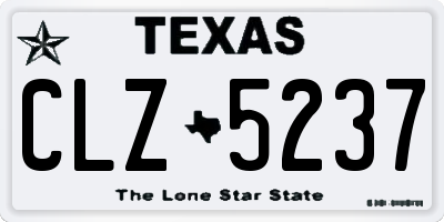 TX license plate CLZ5237