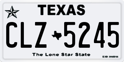 TX license plate CLZ5245