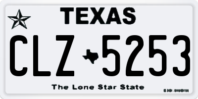 TX license plate CLZ5253