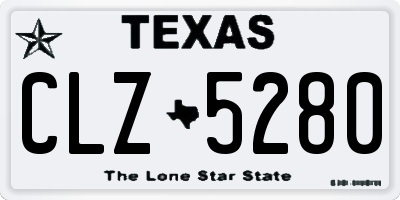 TX license plate CLZ5280