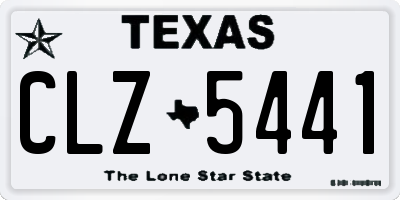 TX license plate CLZ5441